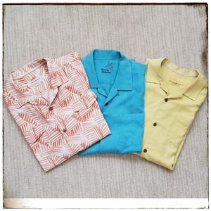 Set of 3 Tommy Bahama Men's Classic Silk Shirts